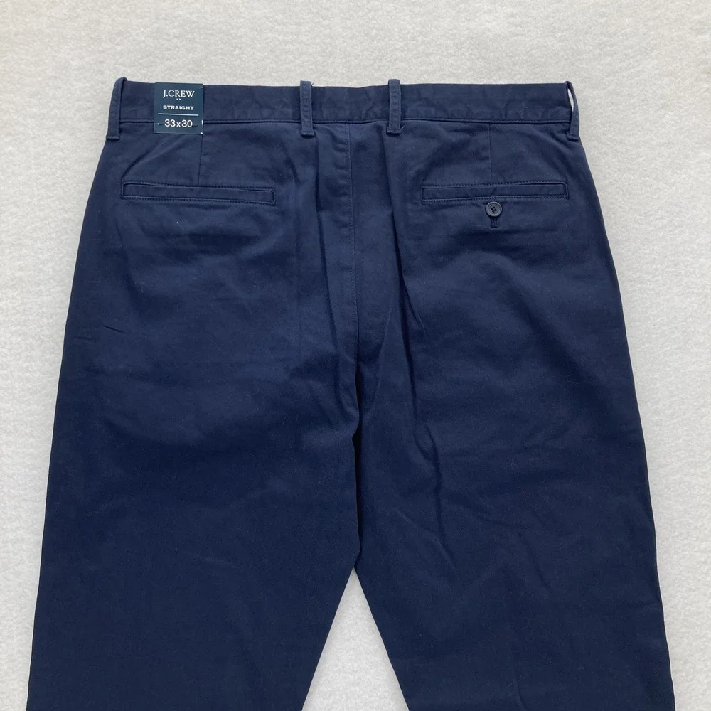 J.Crew Flex Pants Mens 34x32 Straight Fit Blue Stretch Preppy Chino Casual READ